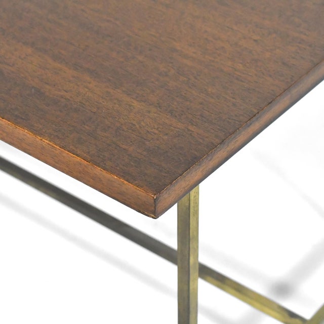 Metal Paul McCobb Side Table with Brass Base by Calvin For Sale - Image 7 of 10