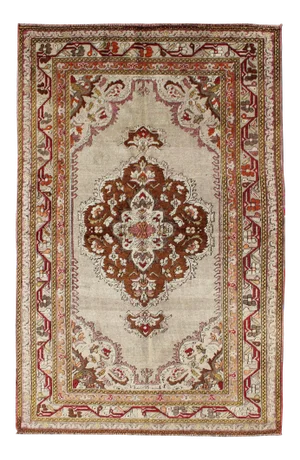 Classic Design, Intricate Antique Oushak With Fine Weave & Great Wool