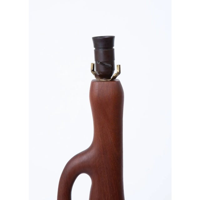 1950s 1950s Danish Modern Organic Form Teak Lamps by Esa Denmark For Sale - Image 5 of 8