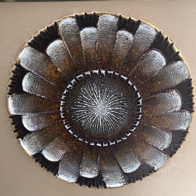 1970s Modernist Botanical Painting Signed R. Gold, Framed For Sale - Image 4 of 7