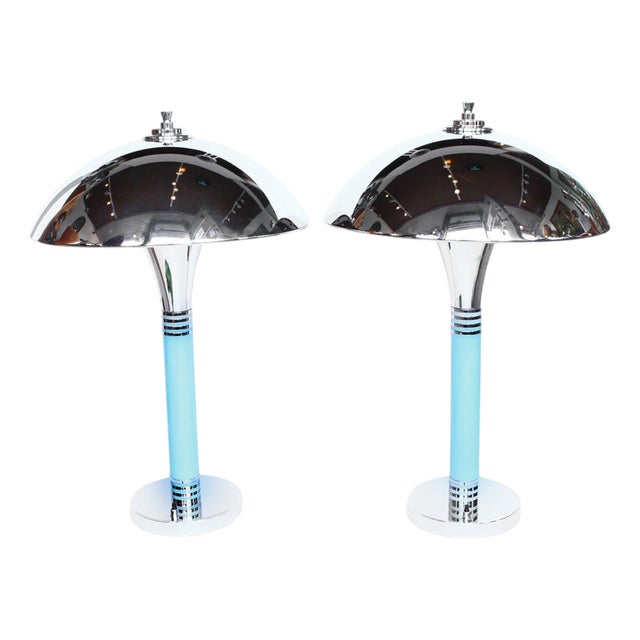 Dome Lamps, Set of 2 For Sale