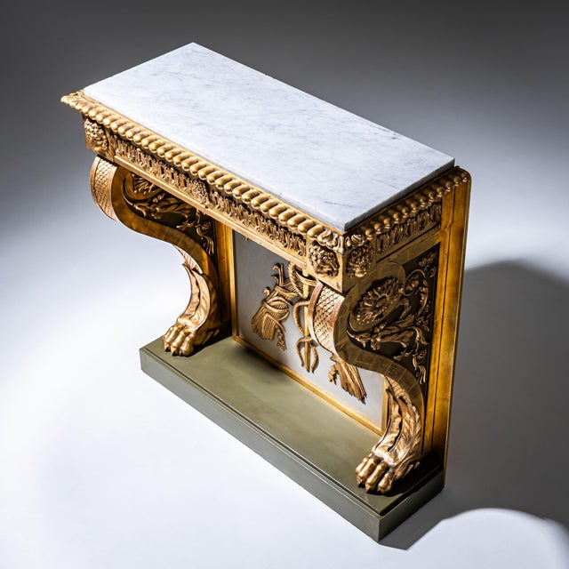 Empire Wall Console by P. G. Bylander, 1800s For Sale - Image 4 of 12