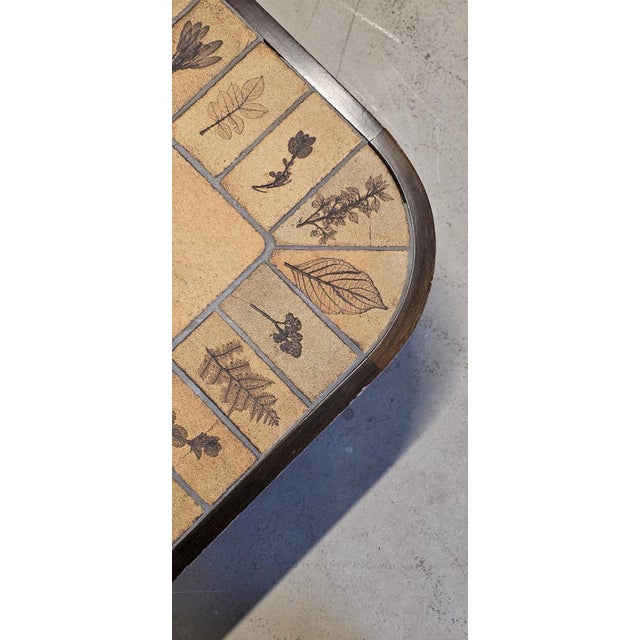 Herbarium Oval Coffee Table by Roger Capron, 1970s For Sale - Image 9 of 12