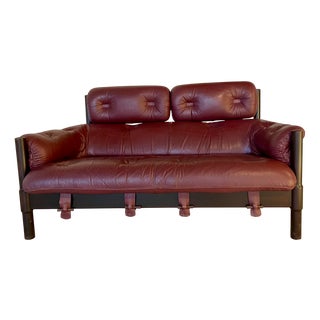 Brutalist Sofa in the style of Percival Lafer For Sale