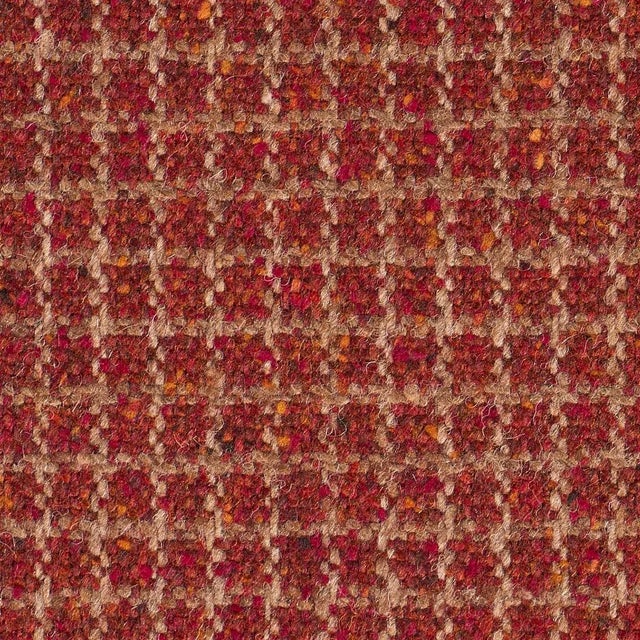 Contemporary SAMPLE - Schumacher Hudson Wool Check Fabric In Rust For Sale - Image 3 of 4