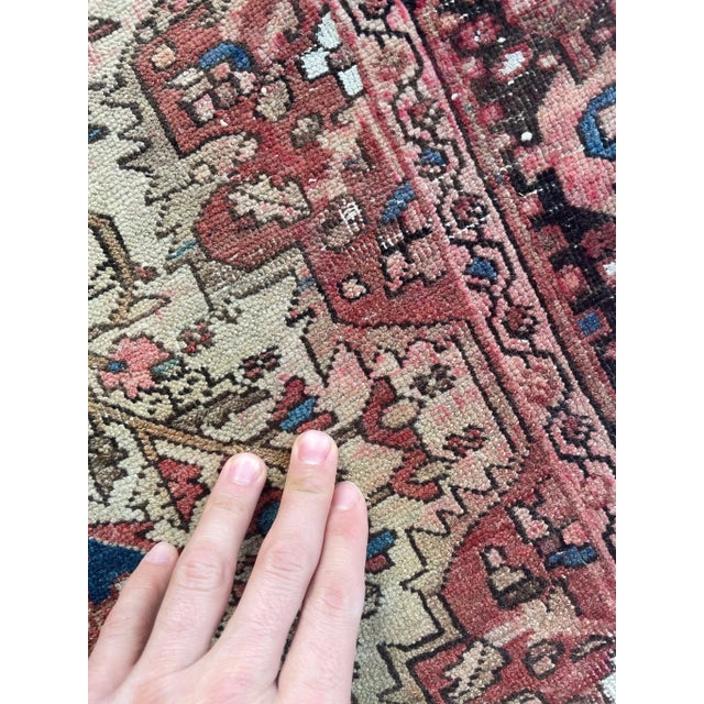 Blue 1920s Antique Ferahan Sarouk Rug - 4.4 x 6.4 For Sale - Image 8 of 12