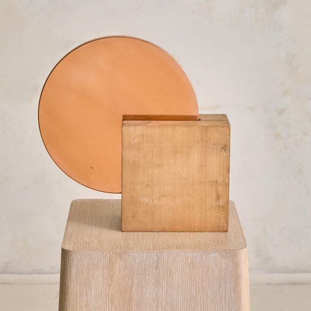 A 1980s Italian wood and copper sculpture by Banci Firenze, sourced from a private Florentine estate connected to the...