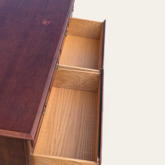 Vintage Stanley Furniture Six-Drawer Wood Lowboy Dresser For Sale - Image 14 of 18