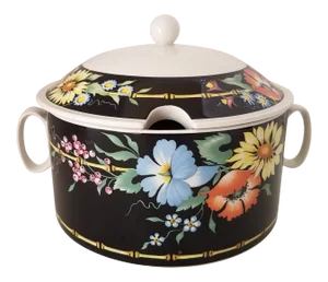 Vintage Villeroy & Boch Vitrol Porcelain Floral Soup Tureen