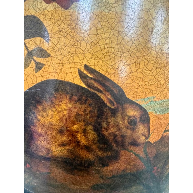 Vintage Hand Painted Safari Paper Lampshades With Craquelure Finish - a Pair For Sale In West Palm - Image 6 of 9