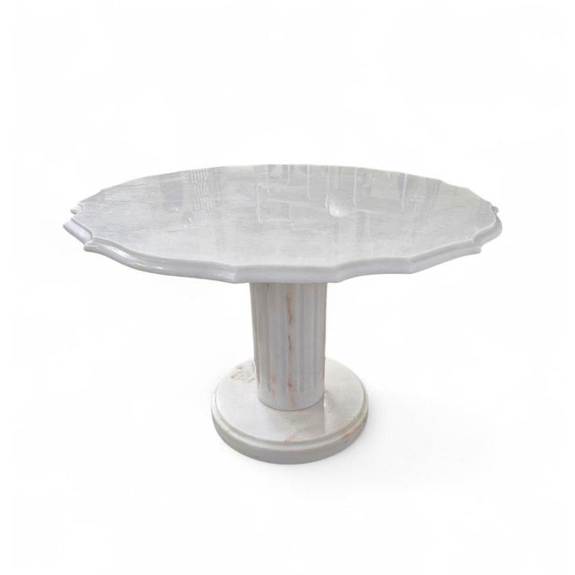 Neoclassic White Drapery Marble Side or Coffee Table, Italy For Sale - Image 13 of 18