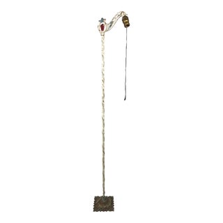 Vintage Cast Iron Art Deco Floor Lamp For Sale