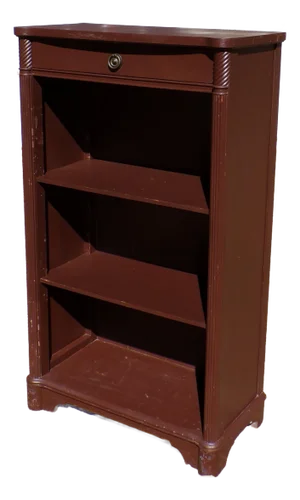 Vintage Sligh Lowry Solid Mahogany Open Front Bookcase Shelving Cabinet