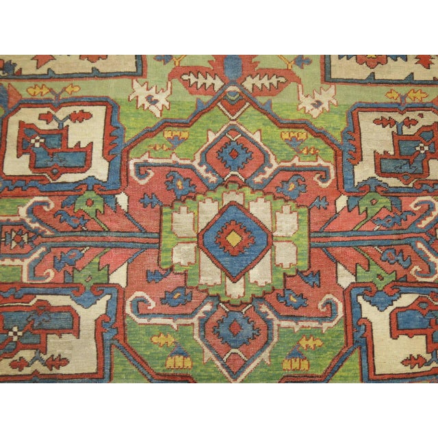 Zabihi Collection Antique Serapi Heriz Carpet For Sale In New York - Image 6 of 18