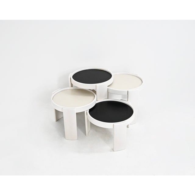 Model 780 Nesting Tables by Gianfranco Frattini for Cassina, 1960s, Set of 4 For Sale - Image 6 of 13