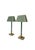 Brass and Green-Painted Metal Table Lamps by Kullmann, 1970, Set of 2 For Sale - Image 14 of 14