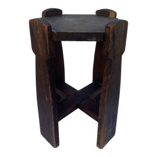 Early 20th Century Arts and Crafts Style Oak Side Table For Sale