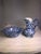Early 21st Century Vintage Victorian Pitcher and Wash Basin Blue and White Flowers Ironstone Set For Sale - Image 5 of 6
