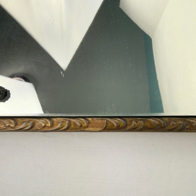1930’s Wood & Gesso Etched Mirror - Leaf and Medallion Motif For Sale - Image 12 of 12