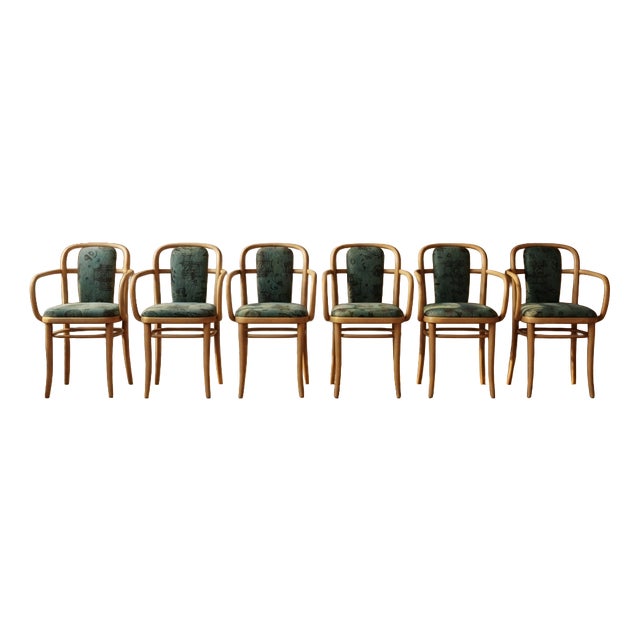 Vintage Armchairs by Josef Hoffmann for Ton, 1920s, Set of 6 For Sale
