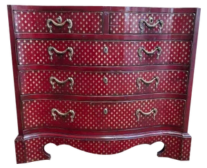 English Style Dresser with Lily Flowers