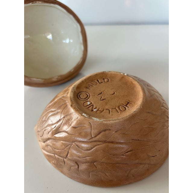 Brown Vintage Mid Century Ceramic Squirrel and Nut Catchall For Sale - Image 8 of 9