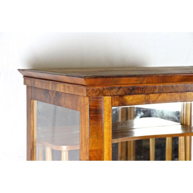 19th Century Biedermeier Display Cabinet in Vitrine and Nutwood, Austria, 1840 For Sale - Image 10 of 17