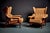Vintage Italian Lounge Chairs in Cognac Leather by Camo, 1950s, Set of 2 For Sale - Image 3 of 15