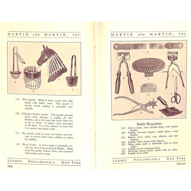 "Martin & Martin, Inc. Makers and Importers of High Grade Saddlery and Leather Goods" 1920 For Sale - Image 15 of 18