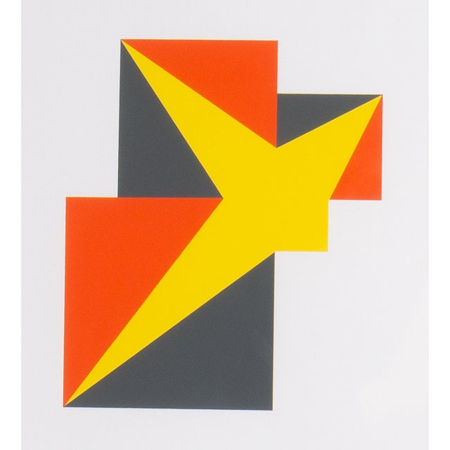 A 1995 serigraph print, titled "Konstruktion and Intuition," by the German artist Anton Stankowski (1906-1998). This print...
