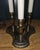 Mid 20th Century Mid Century Tommi Parzinger for Stiffel Brass Bouillotte Lamp With Faux Burl Wood Shade For Sale - Image 5 of 11