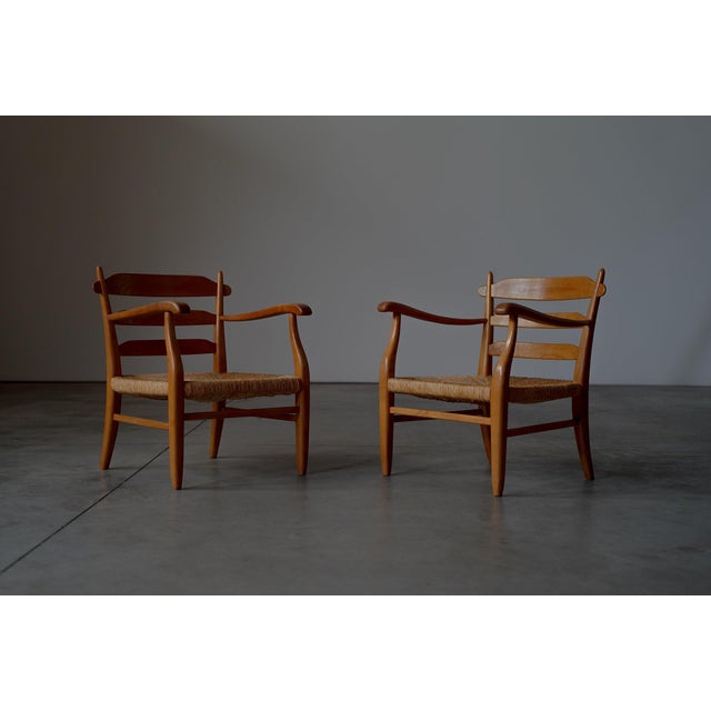 Armchair with Rush Seating, Germany, 1960s For Sale - Image 3 of 13