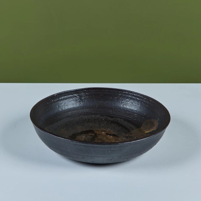 Large Ceramic Glazed Bowl by Toshiko Takaezu For Sale - Image 10 of 12