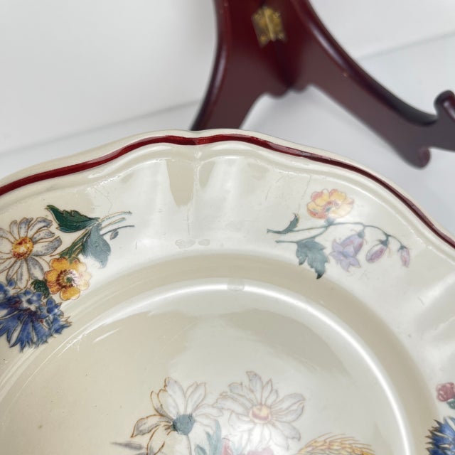 20th Century Agreste Dinner Plates from Sarreguemines, 1970s, Set of 6 For Sale - Image 9 of 13