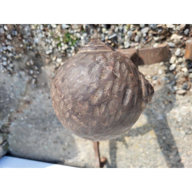 Late 19th Century Late 19th Century Mission Style Andirons - Set of 2 For Sale - Image 5 of 12