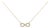 Gold Vermeil Diamond Accent Infinity Pendant Necklace For Sale