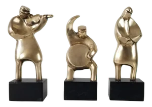 Vintage Musicians Abstract Brass Sculptures - Set of 3