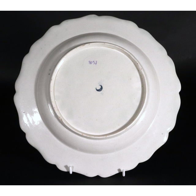 First Period Worcester Blue and White Pine Cone Pattern Dinner Plates, Set of 12, Circa 1770 For Sale - Image 11 of 14