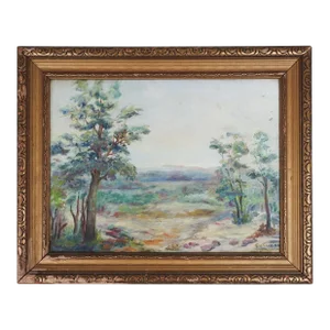 Vintage 1930s Impressionist Landscape Painting