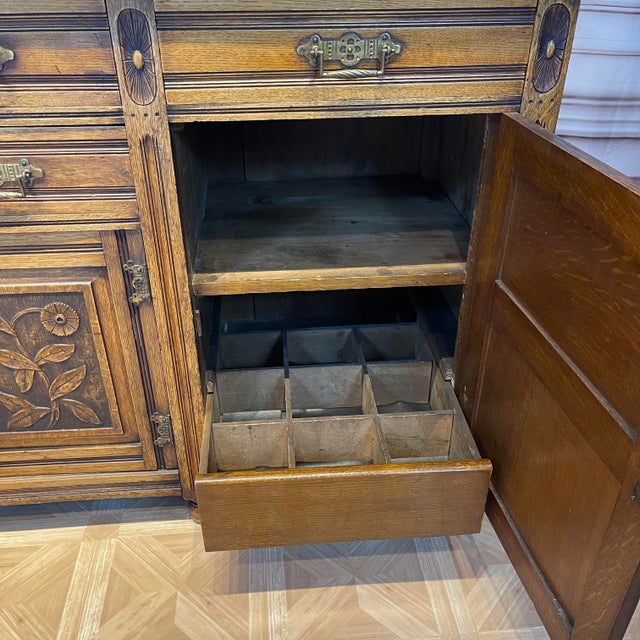 Brown Aesthetic Period Oak Sideboard For Sale - Image 8 of 10