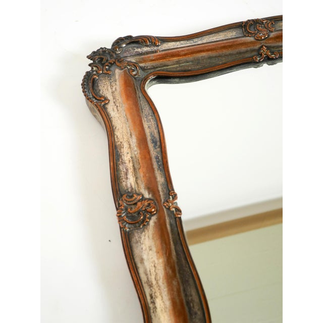 Wooden Table Mirror with Silver-Plated Frame, 1930s For Sale - Image 9 of 18