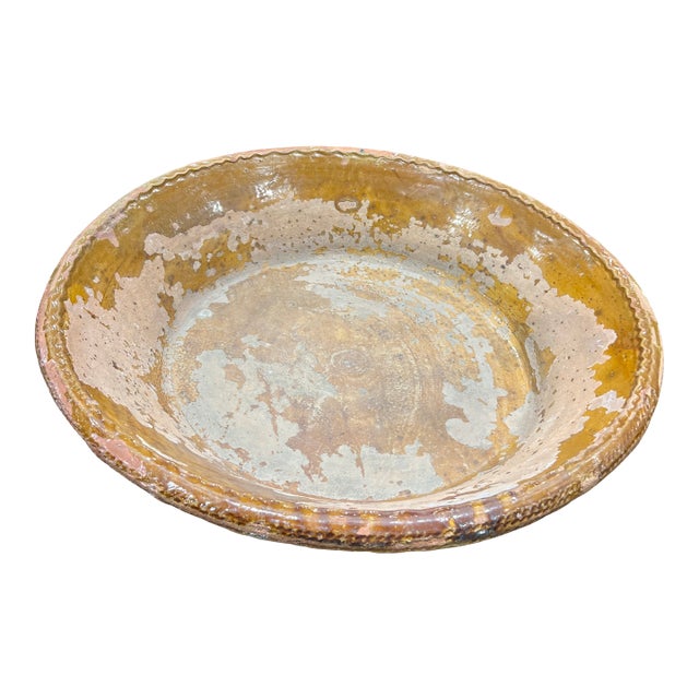 Massive French Terracotta Bowl For Sale