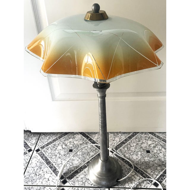 Vintage Space Age Amber Glass Table Lamp from Ikea, 1960s For Sale - Image 18 of 18