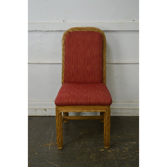 Braxton Culler Wicker Glass Top Table & 6 Chairs Dining Set Chairish