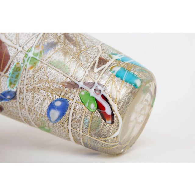 Vintage Italian Murano Style Hand Blown Abstract Glasses Barware Set of 6 90's For Sale - Image 9 of 13