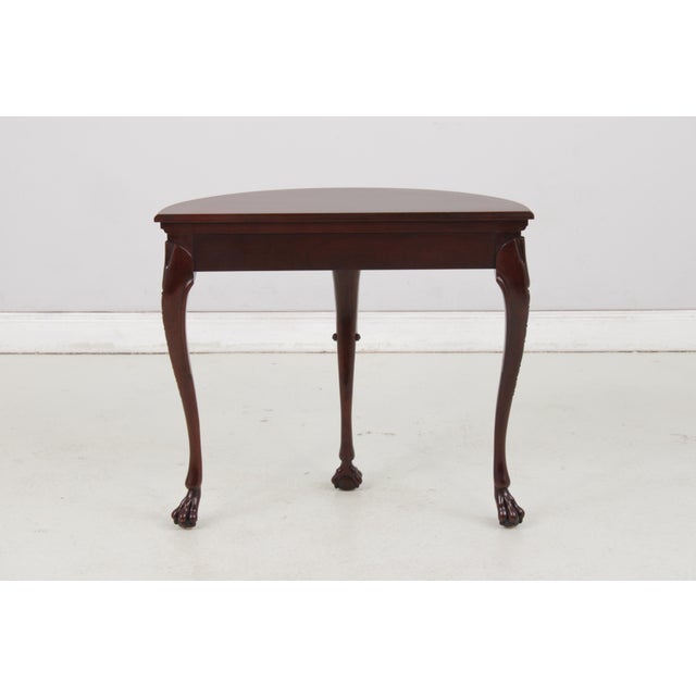 Baker Carved Mahogany Paw Foot Console Table For Sale - Image 12 of 13