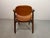 1970s Mid-Century Cognac Leatherette Cowhorn Dining Chair by Tijsseling for Hulmefa, Netherlands, 1970s For Sale - Image 5 of 12