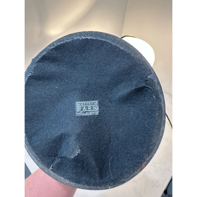 2020s Pottery Barn Alabaster Patinated Metal Table Lamp For Sale - Image 5 of 7