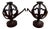 Pair of Spanish Forged-Iron Basket Andirons, circa 1900 For Sale