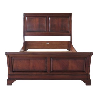 Ethan Allen Mahogany Queen Size Sleigh Bed For Sale